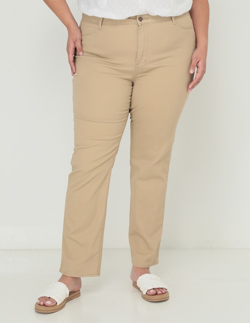 PANTALON WEEKEND PLUS, 44, KHAKI CLARO