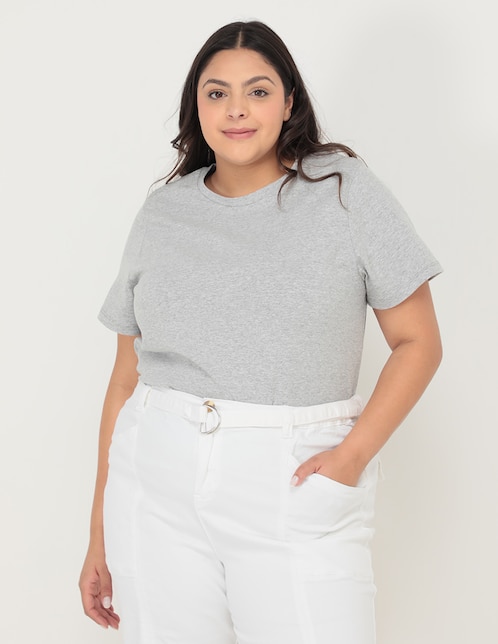 Playera cuello redondo para mujer 1