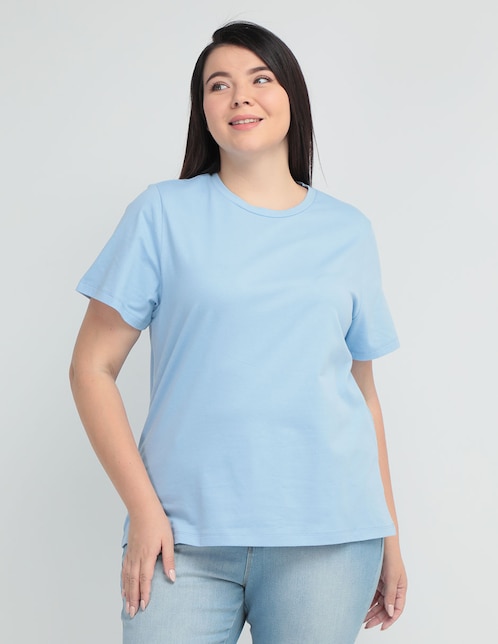 Playera manga corta Weekend Plus cuello redondo para mujer
