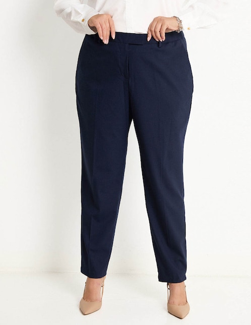 PANTALON CONTEMPO PLU, 38, AZUL MARINO