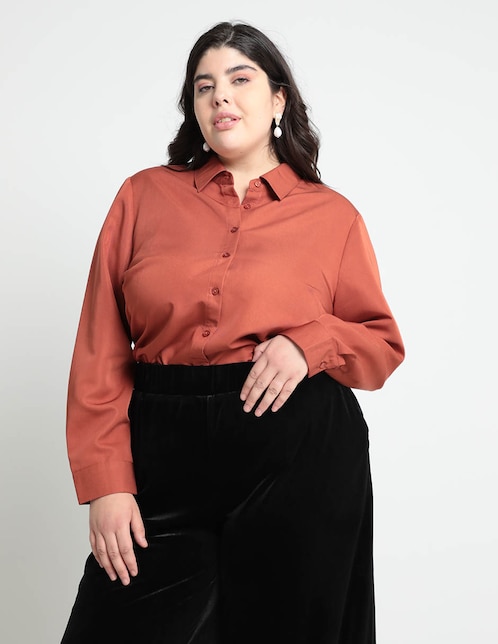 Blusa camisera manga larga para mujer 1