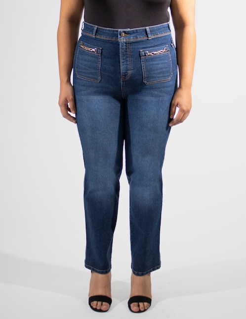 Jeans straight para mujer 1