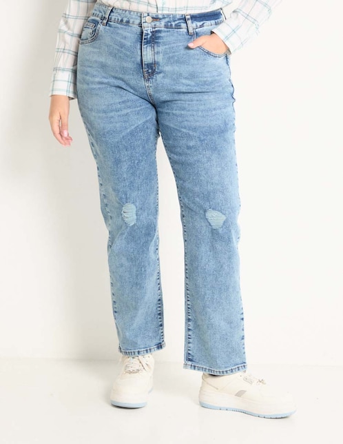 Jeans straight para mujer 1