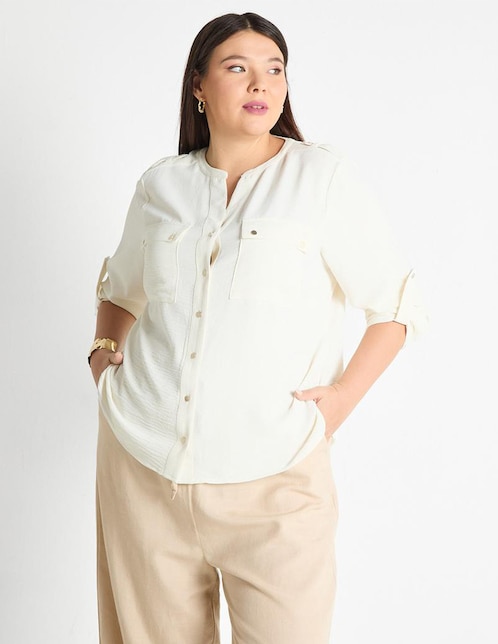 Blusa manga larga para mujer