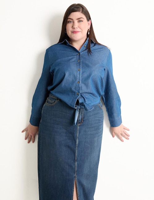 Blusa manga larga para mujer