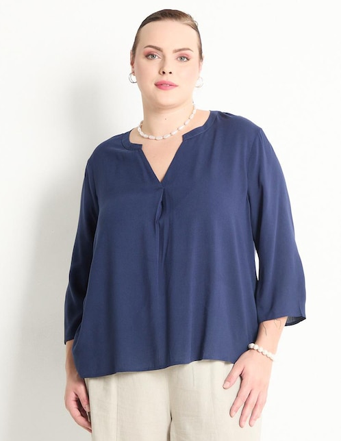BLUSA COMX25012-06 CO, 44, AZUL MARINO