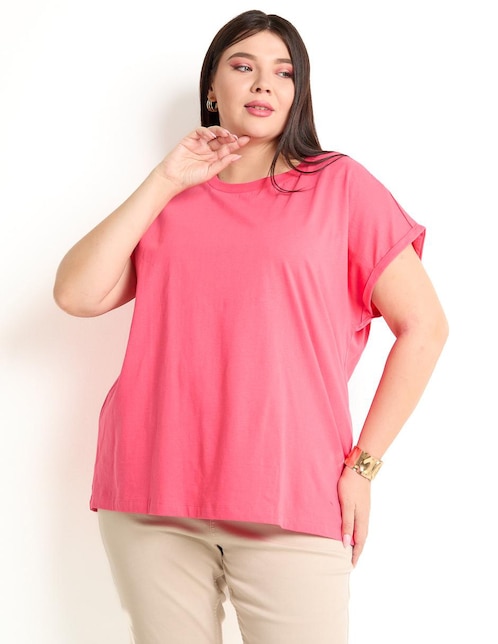 Playera manga corta cuello redondo para mujer 1