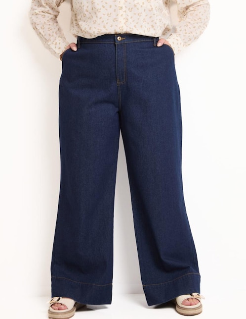 Jeans relaxed amplio para mujer 1