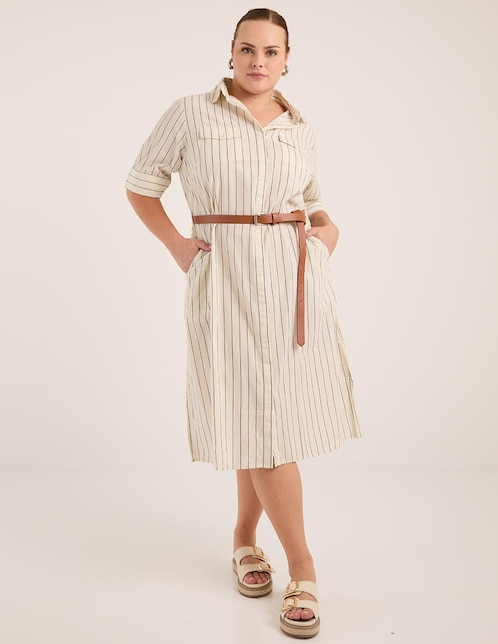 Vestido midi casual Weekend Plus para mujer