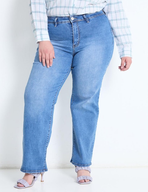 Jeans straight para mujer 1