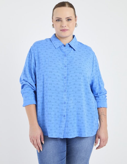 Blusa Morethanangels manga larga para mujer