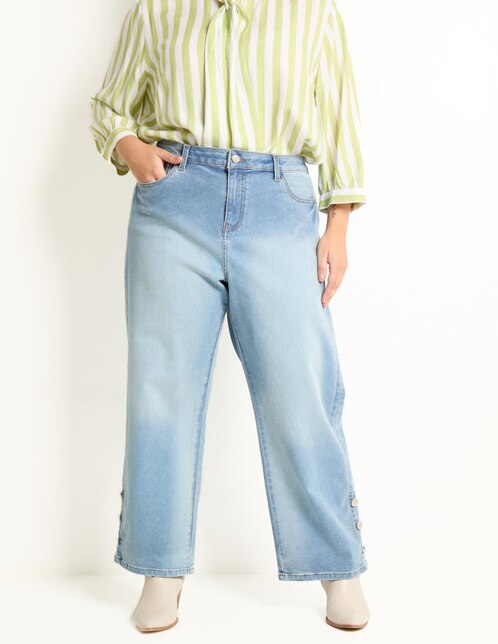 Jeans relaxed amplio para mujer 1