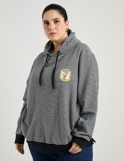 Sudadera con capucha y bolsa para mujer 1