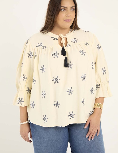 Blusa manga 3/4 para mujer 1
