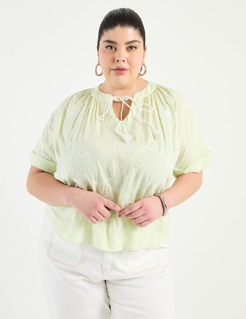 Blusa Weekend Plus manga corta para mujer