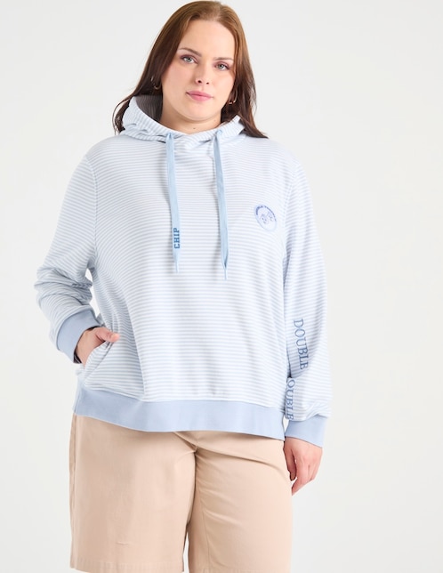 Sudadera con capucha y bolsa Disney Dtr Double Trouble para mujer