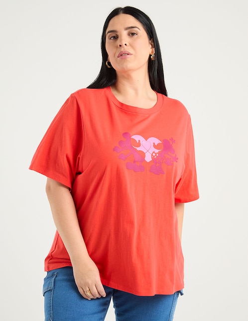 Playera manga corta cuello redondo para mujer 1