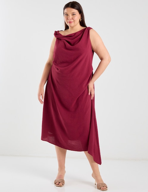 Vestido midi cocktail Contempo plus para mujer