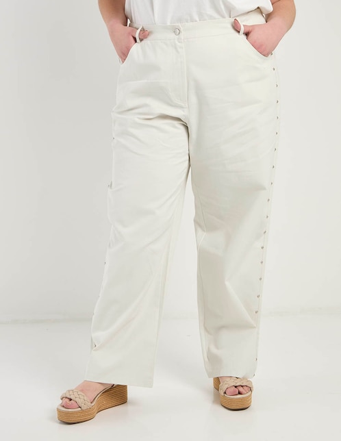Pantalón straight amplio para mujer 1