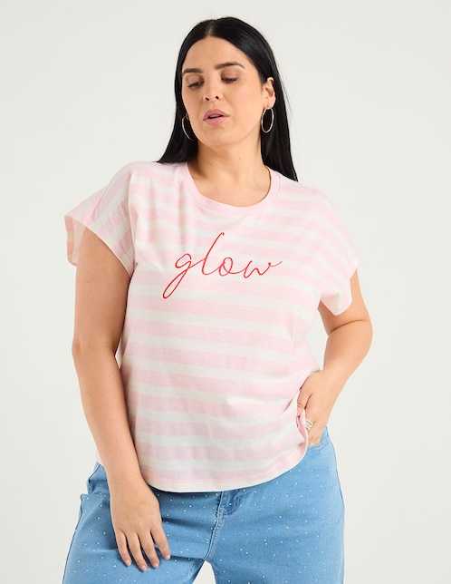 Playera manga corta cuello redondo para mujer 1