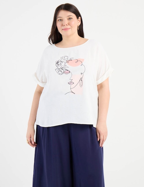 Blusa manga corta para mujer 1