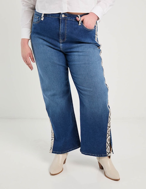 Jeans amplio cintura para mujer 1