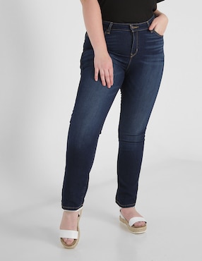 Jeans Slim Weekend Plus Corte Cintura Alta Para Mujer