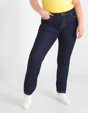 Jeans Slim Weekend Plus Corte Cintura Alta Para Mujer