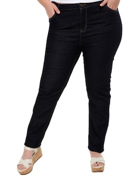 Jeans Straight Weekend Plus Corte Cintura Para Mujer