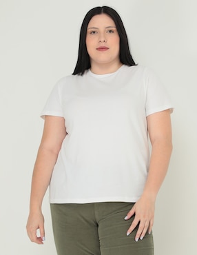 Playera Manga Corta Weekend Plus Cuello Redondo Para Mujer