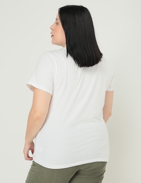 Playera manga corta Weekend Plus cuello redondo para mujer