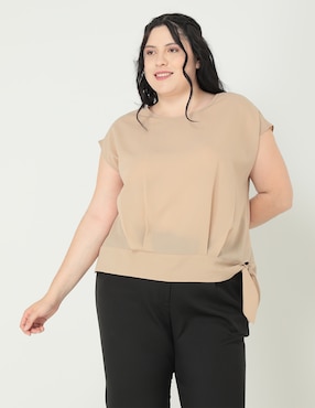 Blusa Contempo Plus Manga Corta Para Mujer