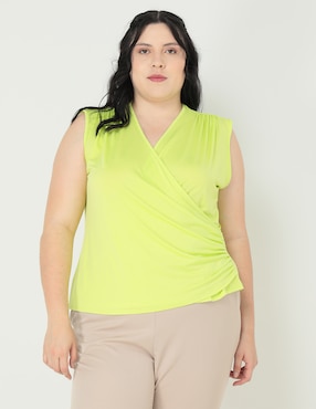 Blusa Contempo Plus Sin Manga Para Mujer