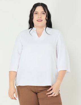 Blusa Contempo Plus Manga 3/4 Para Mujer