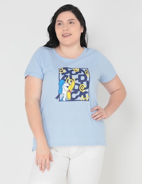 Playera Manga Corta Disney DTR Cuello Redondo Para Mujer