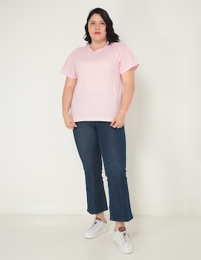 Playera manga corta Weekend Plus cuello redondo para mujer