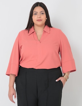 Blusa Contempo Plus manga 3/4 para mujer