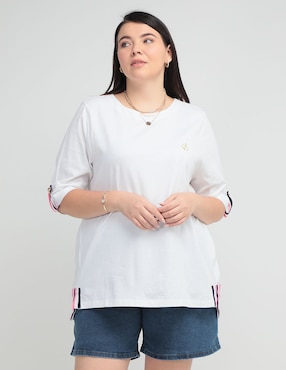 Playera Manga Corta Weekend Plus Cuello Redondo Para Mujer