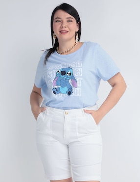 Playera Manga Corta Disney Dtr Cuello Redondo Para Mujer