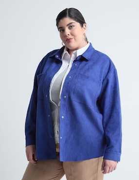 Camisa Contempo Plus Manga Larga Para Mujer