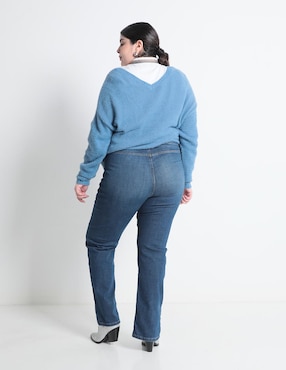Jeans straight Contempo Plus para mujer
