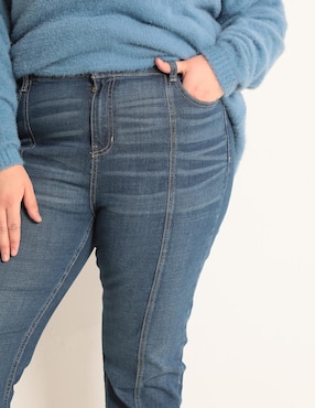Jeans straight Contempo Plus para mujer