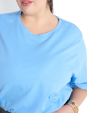 Playera manga corta Weekend Plus cuello V para mujer