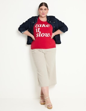Playera manga corta Weekend Plus cuello redondo para mujer
