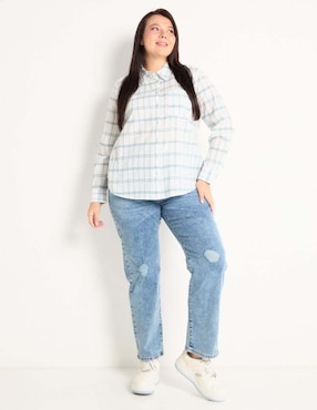 Jeans straight Contempo Plus para mujer