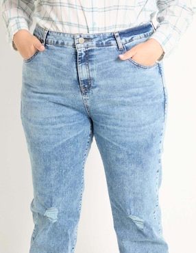 Jeans straight Contempo Plus para mujer