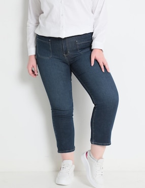 Jeans Straight Weekend Plus Corte Cintura Para Mujer