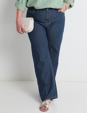 Jeans Straight Weekend Plus Corte Cintura Para Mujer