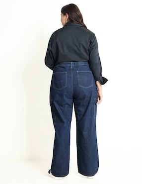 Jeans relaxed straight Contempo Plus para mujer