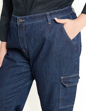Jeans relaxed straight Contempo Plus para mujer